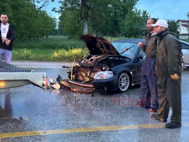 Batakköy Yolunda Kaza 1 yaralı