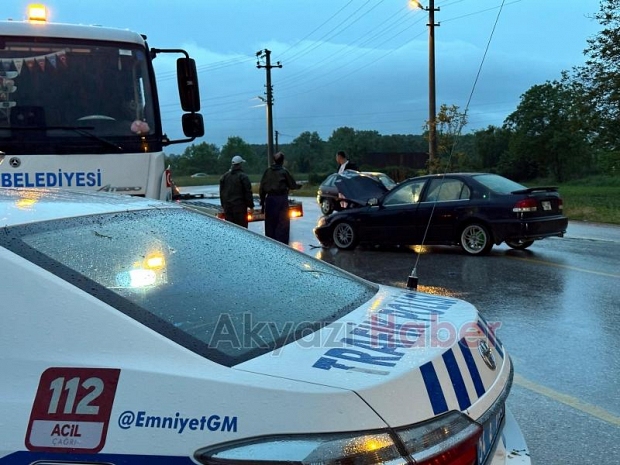 Batakköy Yolunda Kaza 1 yaralı