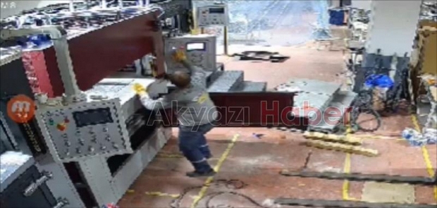 Ölüme böyle geldi; Pres makinesine sıkıştı
