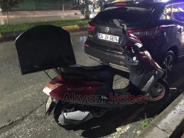 Cadde'de Motosiklet kazası 1 yaralı 