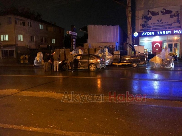 Akyazı'da 1 kişinin yaralandığı kaza kamerada