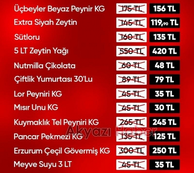 Peynirci Raşit'ten Kaçırılmayacak İndirimler! 