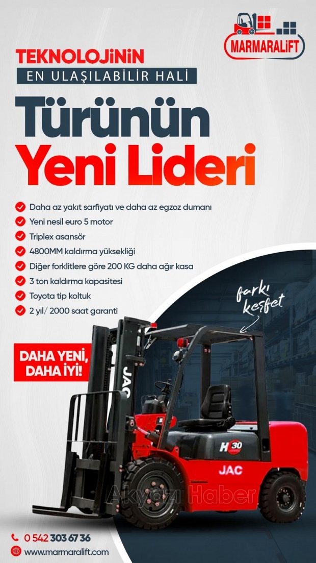 Sakarya'da forklift kiralama ve satışının adresi Marmara Lift!