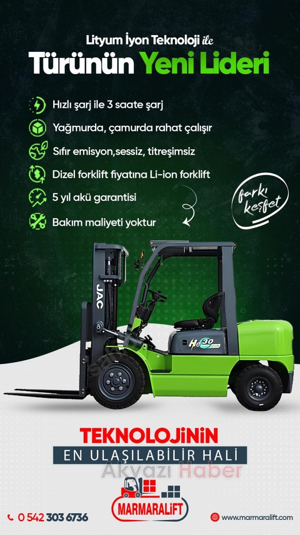 Sakarya'da forklift kiralama ve satışının adresi Marmara Lift!