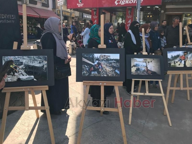 Akyazı'da STK'lardan Gazze nöbeti