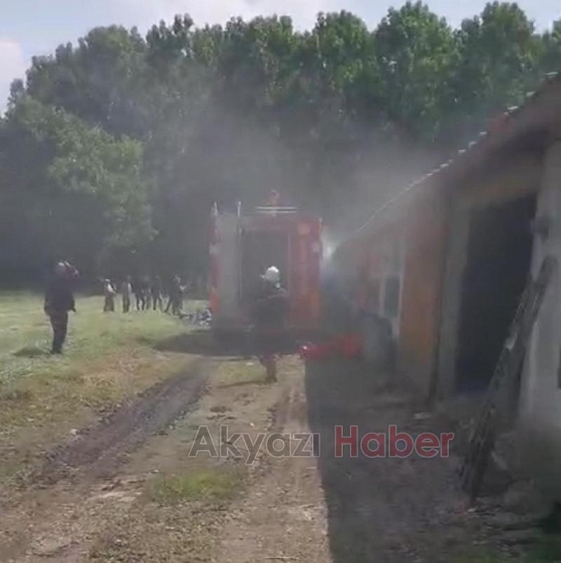 Süpren yolunda tavuk çiftliğinde yangın