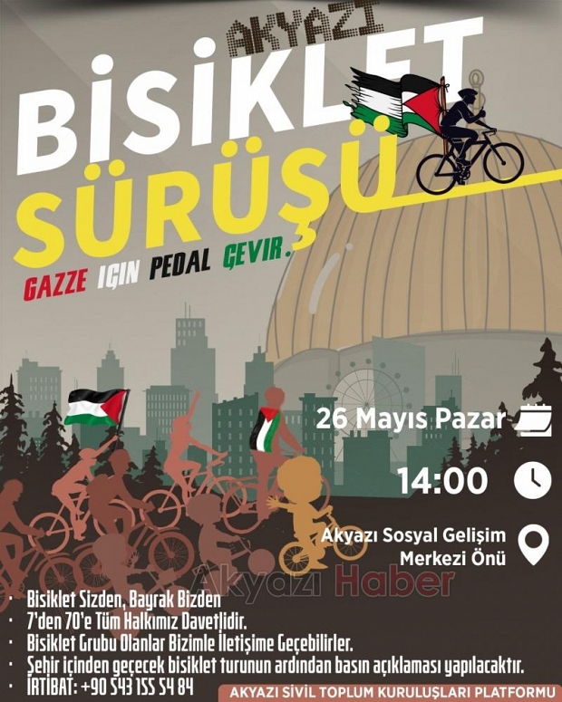 Akyazılı STKlardan Filistinden Doğu Türkistan'a İnsanlık İçin Ayaktayız eylemi