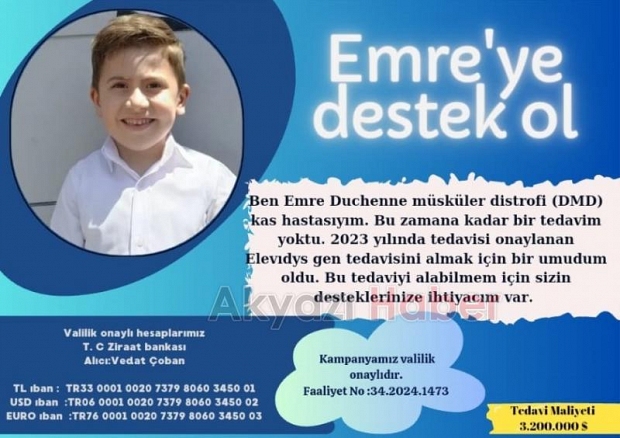 Yardım kampanyası başlatıldı küçük Emre'ye umut olalım