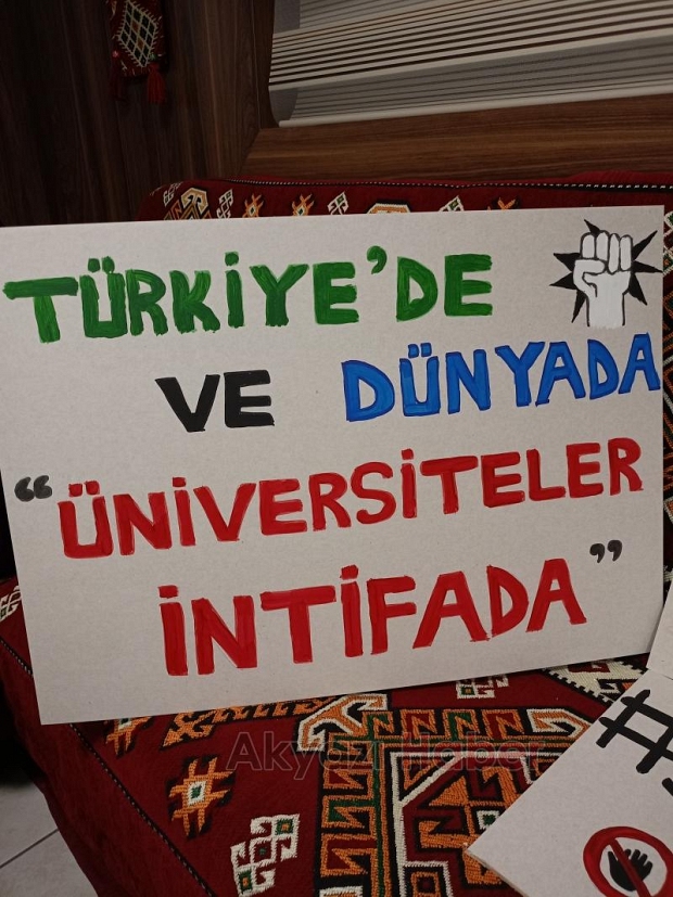 Akyazı'da üniversiteliler Filistin ve Doğu Türkistan için yürüdü