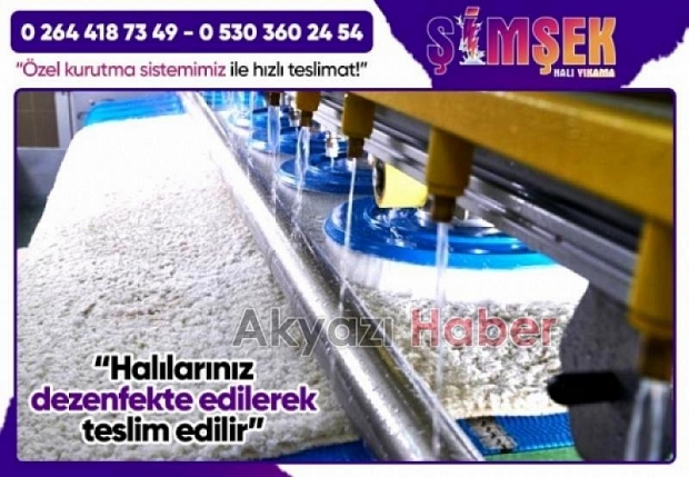 Akyazı’da Temizliğin Yeni Adresi: Şimşek Halı Yıkama Hizmetinizde!