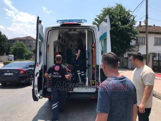 Akyazıda kaza anı kamerada