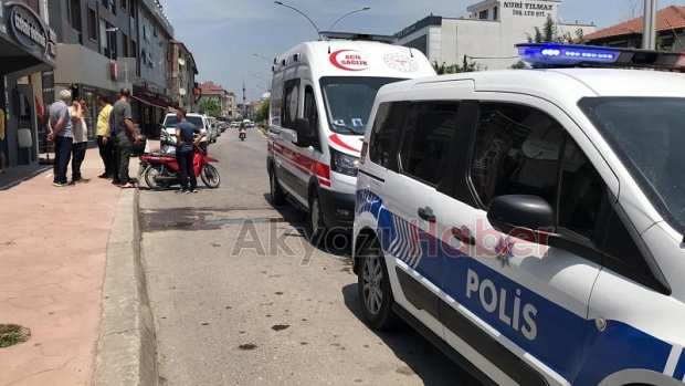 Akyazıda kaza anı kamerada
