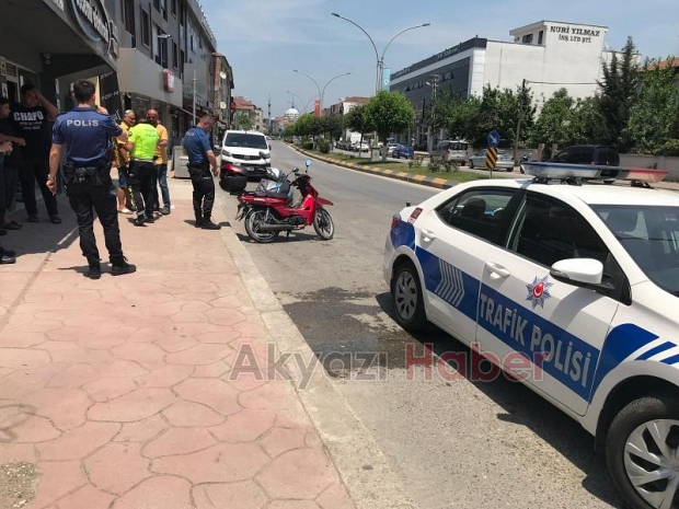 Akyazıda kaza anı kamerada
