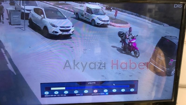 Akyazıda kaza anı kamerada