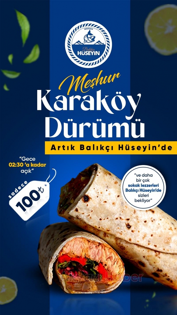 Karaköy'ün Meşhur Balık Dürümü Artık Serdivan'da!