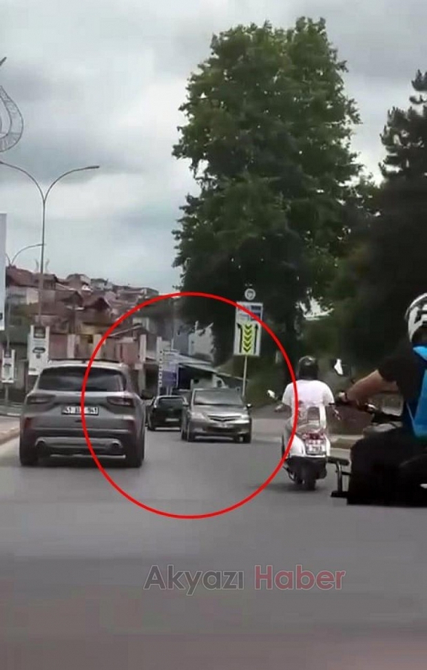 Caddede kilometrelerce geri geri gitti