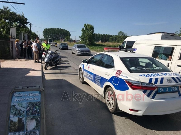 Ada Caddesi'nde motosiklet kazası 1 yaralı 