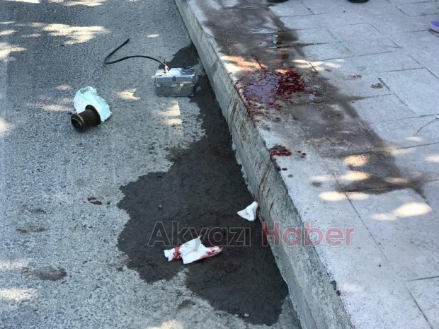Ada Caddesi'nde motosiklet kazası 1 yaralı 