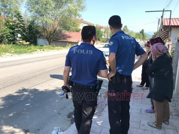 Ada Caddesi'nde motosiklet kazası 1 yaralı 