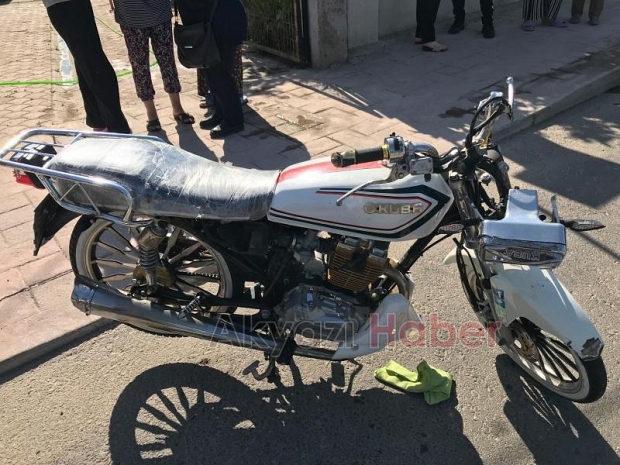 Ada Caddesi'nde motosiklet kazası 1 yaralı 
