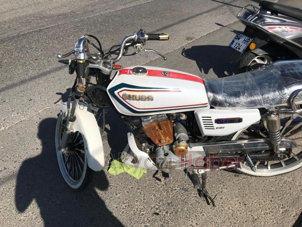 Ada Caddesi'nde motosiklet kazası 1 yaralı 