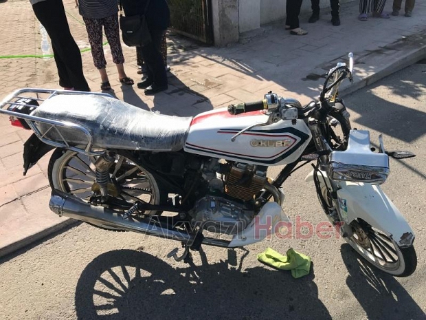 Ada Caddesi'nde motosiklet kazası 1 yaralı 
