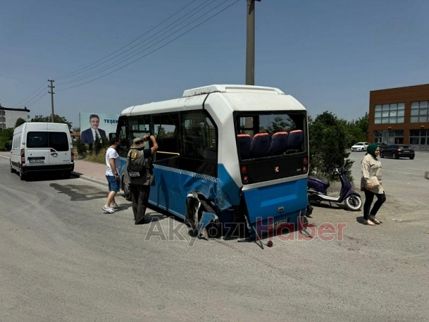 Cip ile yolcu minibüsü çarpıştı: 7 yaralı