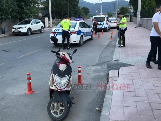 Cadde'de Seyir halindeki motosikletten düşerek yaralandı