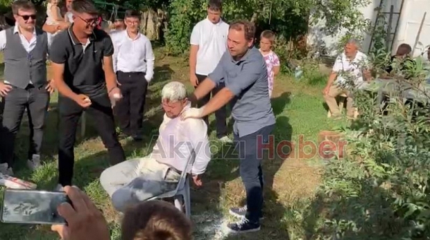 Damadı yumurtaya ve una buladılar