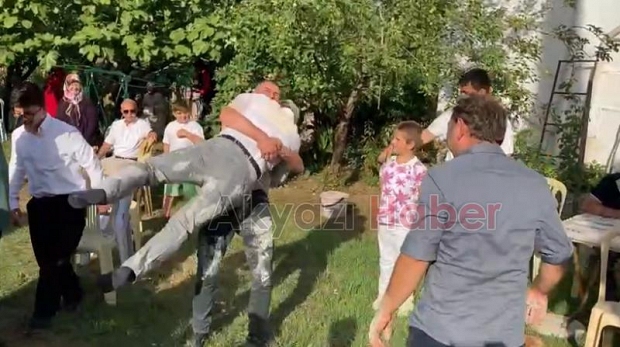 Damadı yumurtaya ve una buladılar