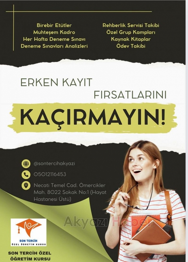 Son Tercih Kursu’nda Erken Kayıt Fırsatlarını Kaçırmayın!
