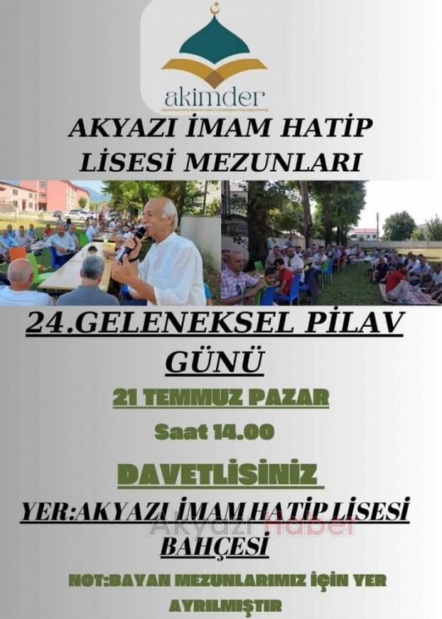 Akyazıda 24. Geleneksel Pilav Günü coşkusu