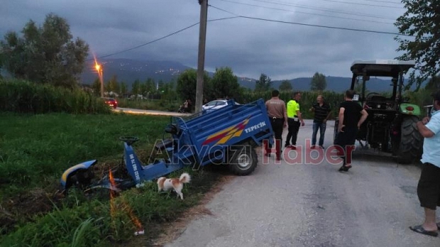 Pat pat kazasında sürücü yaralandı