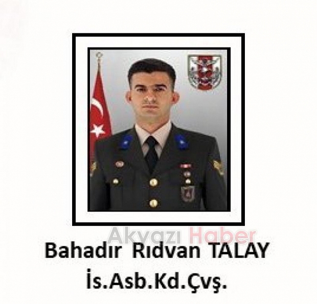 Şehit Bahadır Rıdvan Talay için taziye mesajları