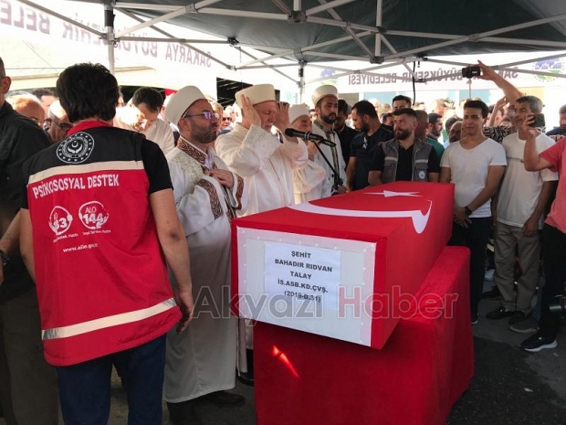 Şehit astsubay Bahadır Rıdvan Talay'a hüzünlü veda