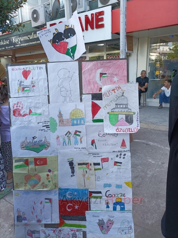 Gazze nöbetine çocuklardan destek
