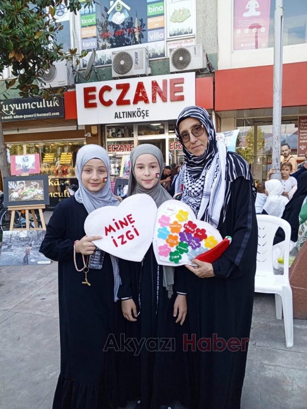 Gazze nöbetine çocuklardan destek