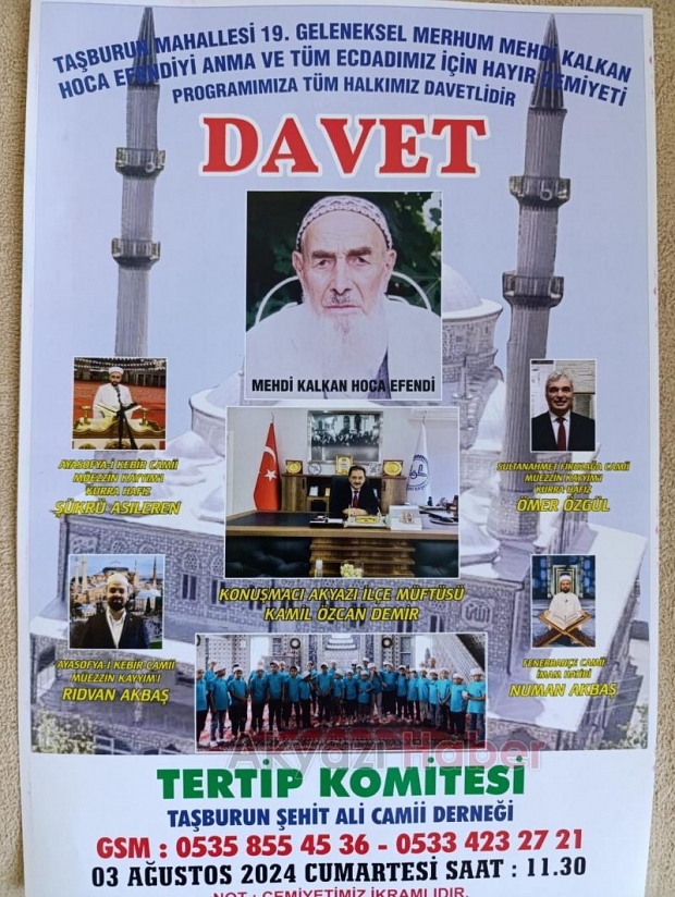Mehdi Kalkan Hoca Efendi anma etkinliklerine davet