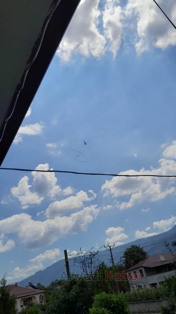 Akyazı semalarındaki esrarengiz helikopter