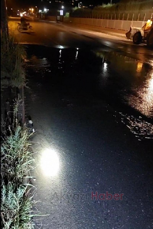 Kuzuluk'ta isale hattı patladı