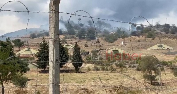 Cephanelik yakınında orman yangını çıktı