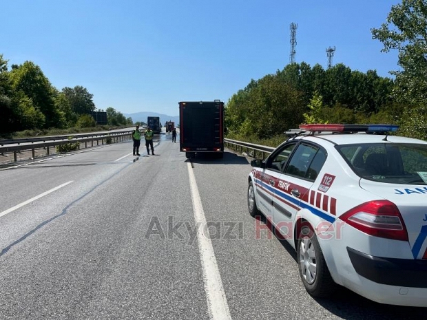 Yola dökülen asit ekipleri alarma geçirdi