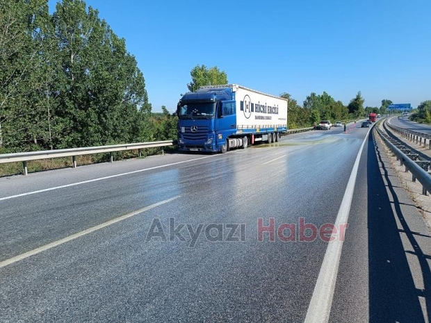Yola dökülen asit ekipleri alarma geçirdi