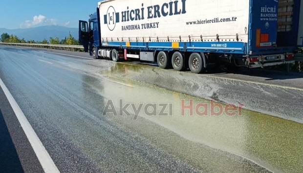 Yola dökülen asit ekipleri alarma geçirdi