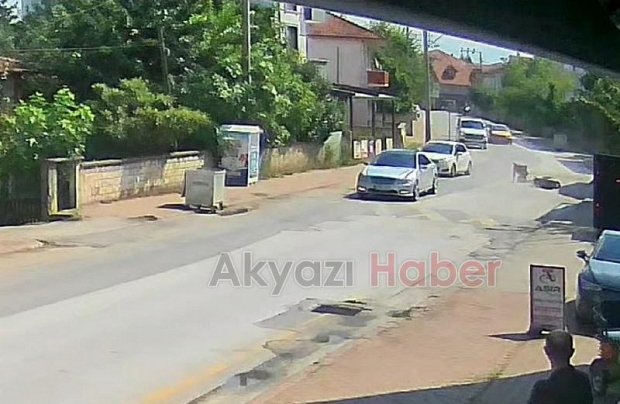 Caddedeki çukur motosikletliye kaza yaptırdı İşte o anlar