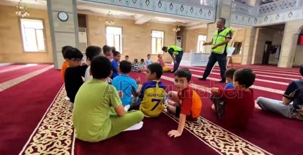 Sakarya'da Kur'an Kursu öğrencilerine trafik eğitimi
