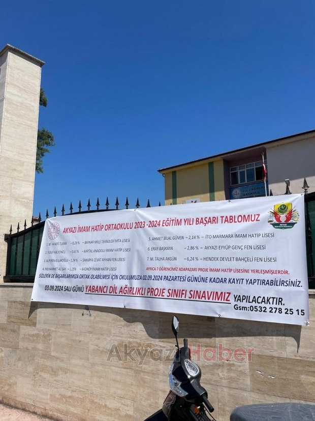 Akyazı İmam Hatip Ortaokulu proje sınıfı için seviye belirleme sınavı yapacak