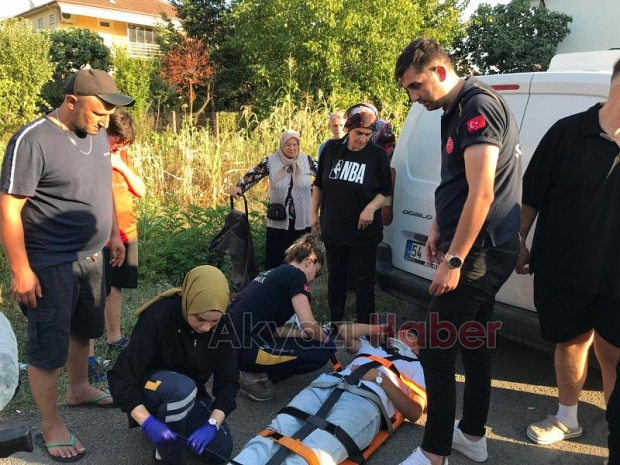 Cip ile çarpışan motosikletli yaralandı