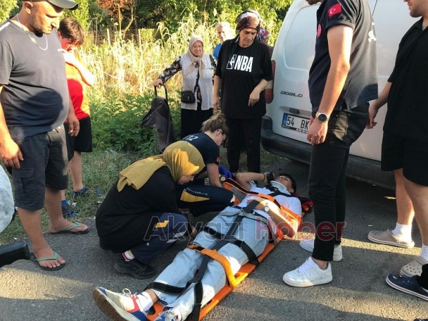 Cip ile çarpışan motosikletli yaralandı