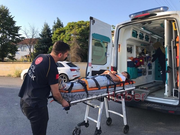 Cip ile çarpışan motosikletli yaralandı